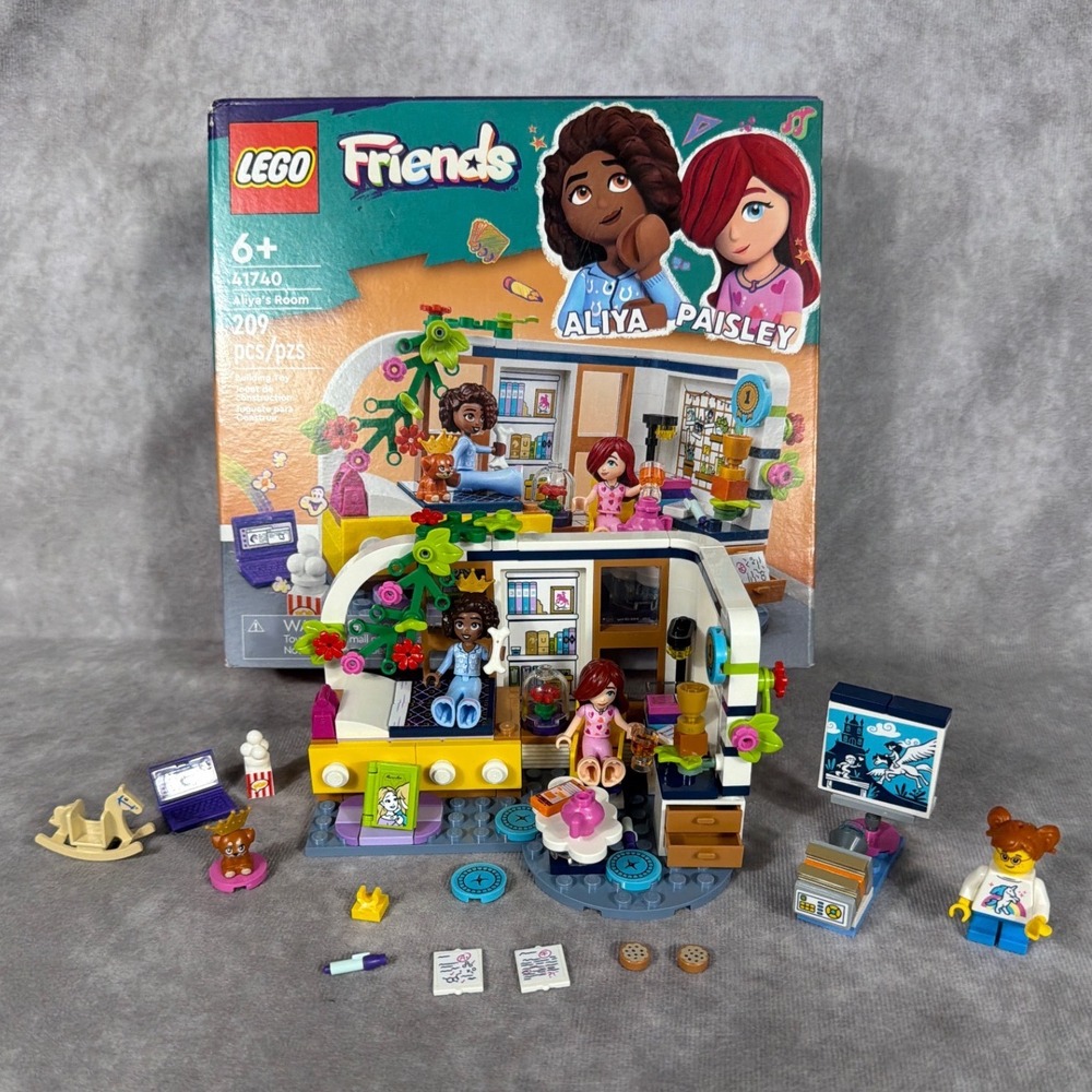 LEGO Friends 41740 Aliyas Room Building Set Complete & Mini Figs 209 Pcs RETIRED